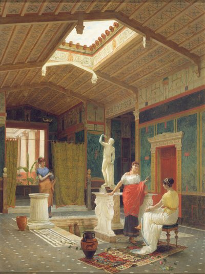 Ein pompejanisches Interieur, 1882 von Luigi Bazzani
